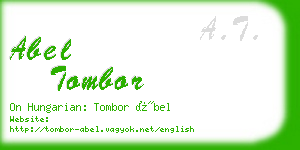 abel tombor business card